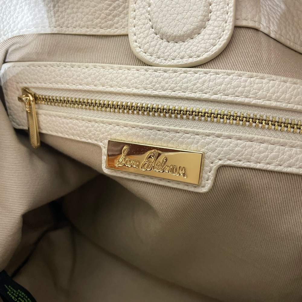 SAM EDELMAN “Audrey” 2-tone leather shoulder bag - Picture 6 of 8